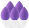 G4GADGET 5 PCS Purple Makeup Sponges, Non-Latex Foundation, Soft Makeup Sponge Set for Liquid, Cream, and Powder, Wet & Dry Use, Flawless Application for All Skin Types