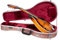 Crossrock ABS Mandolin Case for A-Style | Rose Gold Matte Finish, Rugged Exterior, Locking Hardware, Backpack Carry – Modern ABS Hardshell - Rose Gold(CRA862MARG)