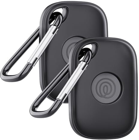 DDJ Lot de 2 coques pour traqueur Bluetooth Tile Life360 Pro (2024) avec porte-clés, coque en silicone souple, porte-clés à clip pour GPS, accessoires pour animaux de compagnie, sacs, enfants, clés