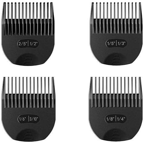GROOMCUT 4 Pcs Professional Guide Comb Hair Trimmer Guards Cutting Guides Compatible with Manscaped The Lawn Mower 3.0, Replacement Trimmer Guards Cutting Lengths from 1/8-1/2 Inch for Manscaped 3.0