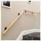 Holz Handlauf für Treppen 50-600 cm, Rutschfeste Stützstange mit Halterungen, Einfach zu Montieren, Für Senioren, Kinder & Schwangere, Indoor Treppengeländer für Wandmontage (Naturholz, 300cm)