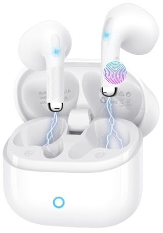 Auriculares Inalambricos Bluetooth, Cascos Inalambricos Bluetooth 5.4 Con 6 ENC Estéreo Micró, Auriculares Inalambricos Con 14.2 mm Controlador, 50H Reproducció, IPX7 Impermeable Cascos Inalambricos
