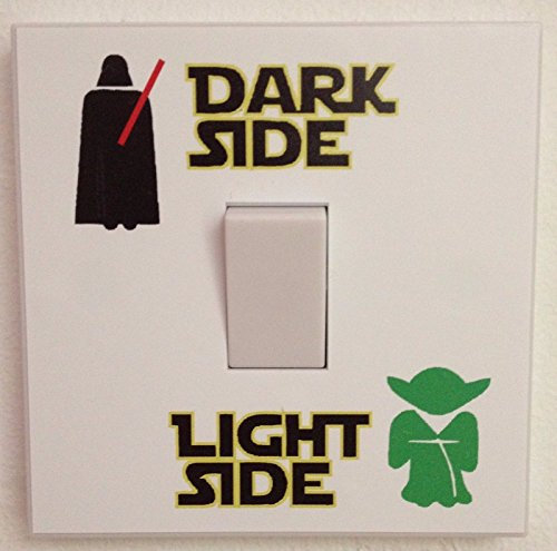 Dark Side Light Side Removable Vinyl Light Switch Sticker (Colour)