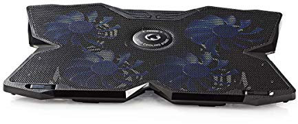 Refroidisseur pour Ordinateur Portable Gamer - Nombre de ventiltaleurs: 4 - Alimenté par Port USB - 15 - 19 - LED