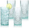 BELLAFORTE Shatterproof Tritan Plastic Drinking Glasses, Set of 4, 18oz- Myrtle Beach Tall Tumbler - Unbreakable Plastic Glasses for Indoor & Outdoor Use - BPA Free - Dishwasher Safe - Teal