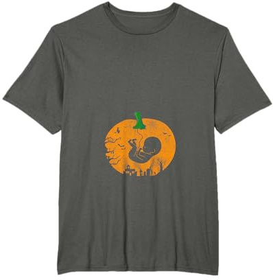 Schwangerschaft Halloween Kostüm Lustige Kürbis Baby Lampe T-Shirt