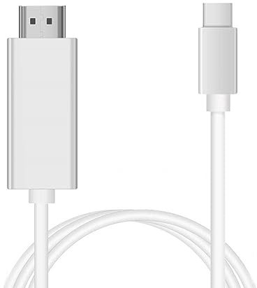 USB-C zu HDMI Adapter Kabel, 4K UHD, 1080p Full HD, HDMI Kabel für Laptop mit USB-C, 2 Meter, weiß