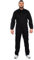 Ultra Overall Herren Arbeitskleidung - Rallyekombi Overall mit Verstecktem Reißverschluss, Zwei Oberen Taschen, Zwei Fronttaschen, Werkzeugtasche, Elastische Bündchen, Elastischer Bund Schwarz 2XL