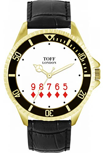 Toff London Mens Straight Flush Poker Watch