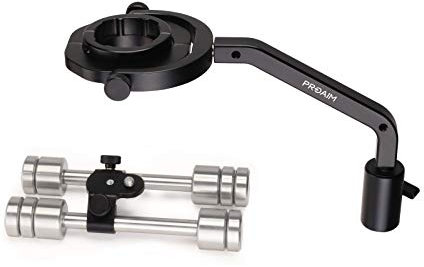 PROAIM Gimbal Brace Mount for DJ-RN-S & CRANE-2 Camera Gimbal & Stabilizer Vest Arm. For Vest/Arm with 16mm Pin Mount.10 x Counterweights with 15mm LWS Rods (P-GMBC-01)