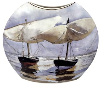 Goebel Joaquin Sorolla Vase Spaziergang am Strand aus Porzellan, Höhe: 20cm, 67-018-09-1