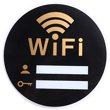 NOLITOY Autocollant mural avec inscription « WiFi » et mot de passe - 20 x 20 cm, 20X20CM