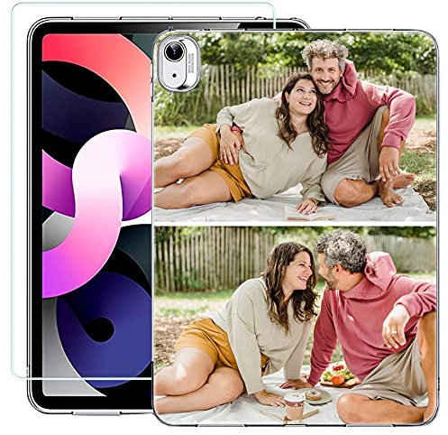 Funda Personalizada Compatible con iPad Air 5.ª/4.ª (10,9 Pulgadas, Modelos 2022/2020/2018). TPU Suave, Transparente, Fina y antigolpes. Compatible con Pencil Pro/2.ª Carga.