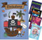 CMC imports 6 er Set Kinder Geburtstag Einladungskarten für Jungen & Mädchen verschiedene Motive Einladung Kindergeburtstag! (Pirat Junge)