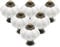 Cjueiom 12 Pack Ceramic Drawer Knobs, White Vintage Cupboard Knobs with Mounting Screws, Antique Wardrobe Pull Handles for Kitchen Cabinet and Dresser