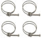 (4 Stück) 80–85 mm Doppeldraht-Schlauchschellen, Rohrschellen, 304 Edelstahl-Schlauchschellen