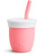 Munchkin® C’est Silicone! Open Training Cup with Straw for Babies and Toddlers 6 Months+, 4 Ounce, Coral