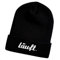 Schnoschi Schwarze Mütze/Strickmütze mit läuft Spruch Bestickt für Damen, Herren, Jugendliche und Kinder, Beanie Wollmütze Hip Hop Wintermütze Rollmütze Streetwear Unisex OneSize