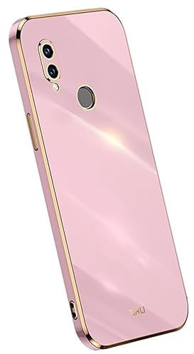 Topme Silikonhülle für Huawei Y7 2019 / Y7 Pro 2019 / Y7 Prime 2019 / Y7S (6.26 Inches), [handyhülle im Goldrand-Stil] - Violett