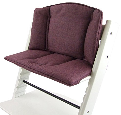 Sitzkissen Ersatzbezug Bezug Kissen-Set Sitzverkleinerer kompatibel mit Stokke Tripp Trapp für Hochstuhl-Kinderstuhl Mod. 1 (meliert bordeaux)