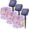Augone 3 Pack Solar String Lights Outdoor, 120LED Solar Garden Lights Waterproof, 12M/39Ft 8 Modes Copper Wire Fairy Lights for Tree, Patio, Yard, Wedding, Christmas Decorations (Multi-Coloured)…