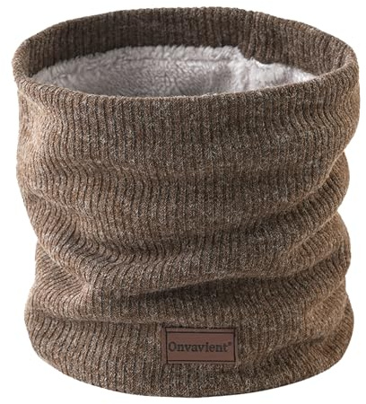 Onvavient Calentador de Cuello Hombre Mujer, Invierno Bufanda Tubular Cuello, Forro Felpado Calentador Cuello Engrosado y Elástico