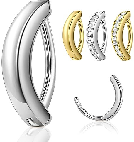 14G Clicker Bauchnabelpiercing Silber 925,G23 Titan Bauchnabelpiercing Chirurgenstahl,Antiallergie Bauchnabelpiercing Ring Nabelpiercing ohne Diamant,Belly Piercing Bauchnabel,Bauchnabelpiercing 10mm