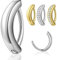 14G Clicker Bauchnabelpiercing Silber 925,G23 Titan Bauchnabelpiercing Chirurgenstahl,Antiallergie Bauchnabelpiercing Ring Nabelpiercing ohne Diamant,Belly Piercing Bauchnabel,Bauchnabelpiercing 10mm