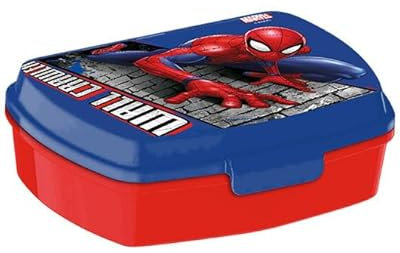HOVUK Marvel Spiderman - Lonchera de 16 cm, a prueba de fugas y apta para microondas sin tapa, sin BPA, para niños de más de 3 años