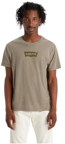 Levi's Men's Graphic Crewneck Tee T-Shirt, Tri-Blend Smokey Olive, S
