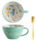 Xfeyaqlo 500ml Frühstück Bowl Schüssel, Frühstückstassen Groß, Kaffeetasse Keramik (Dinosaurier)
