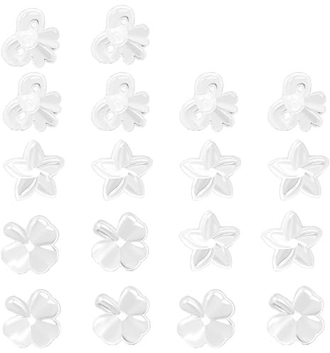 9 Paar Klare Ohrringe, Kunststoffohrringe, Klare Ohrringe, Hypoallergene Ohrringe, Unsichtbare Ohrringe, Klare Schulohrringe