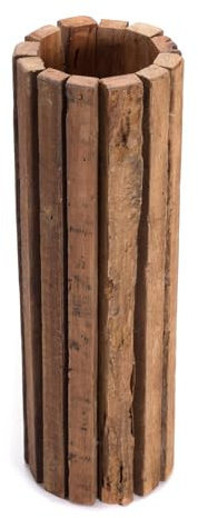 CREEDWOOD Kerzen SÄULE Spira 55 | 55 cm, Mahagoni/Teak Holz | Windlicht Säule, Kerzenhalter, Deko Säule, Blumen Podest, Pflanzen Säule, Boden Windlicht