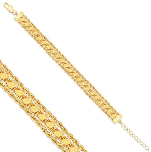 Arpa Gersten Damen Armband Gold 22 Karat Pullu Bileklik Altin Burma Bilezik