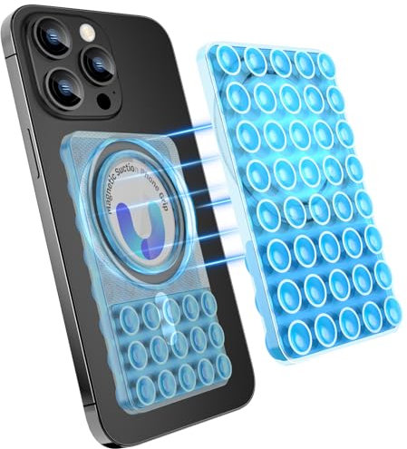 MGLK Soporte Magnético para Teléfono Móvil con Ventosa Compatible con iPhone 15/14/13/12, Soporte Magnético para Teléfono Móvil para Ducha, Creador De TikTok, Videos y Selfies
