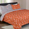 Yorkshire Bedding King Size Duvet Cover Sets Soft Printed Bedding Set Brushed Microfiber Duvet Covers with Pillowcases (Rust Flower 230x220 CM)