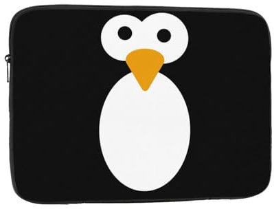 Cute Penguin Printed Laptop Sleeve For 15 Inch Laptop, Shockproof Oxford Fabric Laptop Protective Case Laptop Bag
