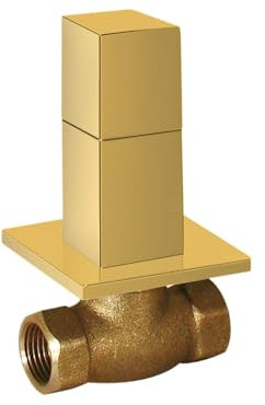 TRES 00715501OR Llave de Paso Empotrada Color Oro 24K