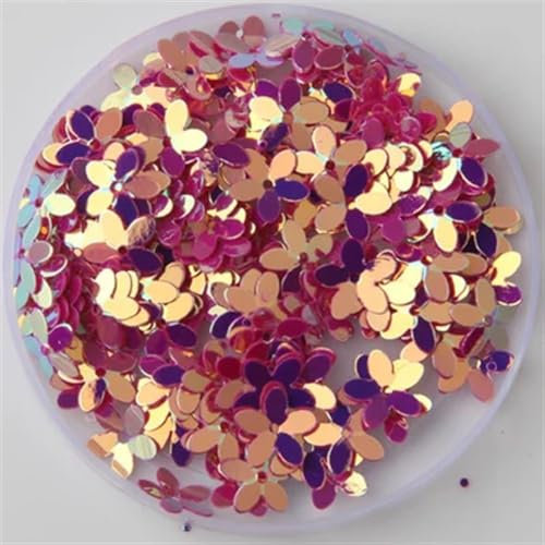 288 teile/los 10mm Tasse Fünf Finger Blumen Pailletten Pailletten Handwerk Geeignet for Nähen Hochzeit Handwerk Frauen Bekleidung Zubehör(JG Rose)