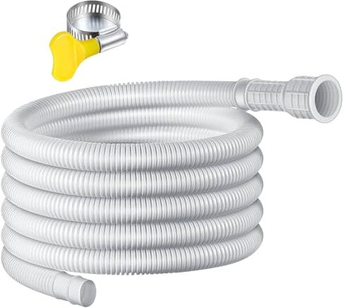 Air Conditioner Drain Hose, Dehumidifier Hose Clip, Drain Hose | Drain Hose with Dehumidifier Hose Connection Clamp, Cuttable Replacement Hose for Dehumidifier Hose Fits Most Garden Faucets