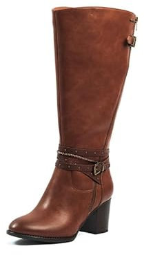 GABYLOU Stivali 2XL a polpaccio largo - Modello Meghan. Marrone24. 38