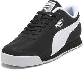 Puma Men's Roma Trainers, 24 Black White, 9.5 UK