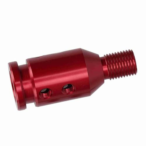 Ailgely Universeller Auto-Schaltknauf-Adapter, 12 X 1,25, Aluminiummaterial (Rot)