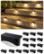 KALAHOL Solar Lights Outdoor Garden, 16 Pack Solar Fence Lights, Waterproof Garden Step Light for Outdoor Stairs, Steps, Fence, Yard, Patio, Gutter, Pathway, Decoration (Warm White)