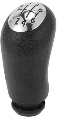 TUCKBOLD Pomo De Palanca De Cambios Manual De 6 Velocidades Para Renault Captur I No.8200079112 | Perilla De Palanca De Caja En Negro Cromo Tono Plateado Plástico 1 Pc