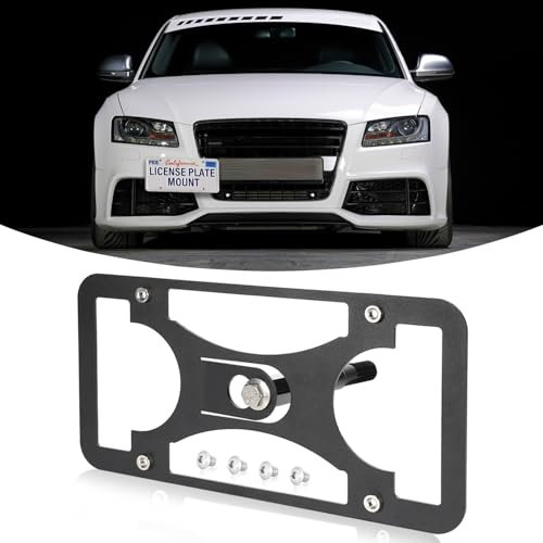 License Plate Frames License Plate Cover Licence Plate Frame Holder License Plate Bracket License Plate Protector Metal License Plate Frame No-Drill License Plate Holder for Audi A5 / S5 2008-2017
