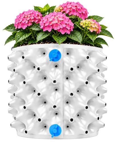 POSH Atmungsaktiver Pflanztopf mit profilierten Wänden | Fördert gesundes Wurzelwachstum, Ideal für Haus und Garten, Farbe: Schwarz oder Weiß (Weiß, 12L)