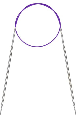 Coopay Rundstricknadeln 2,75mm, Stricknadeln Rundstricknadel 60cm aus Edelstahl mit Flexiblem Kabel, feste Metall-Rundstricknadel für Dicke & Feine Wolle Stricken Socken, Pullover, Handschuhe, Schal