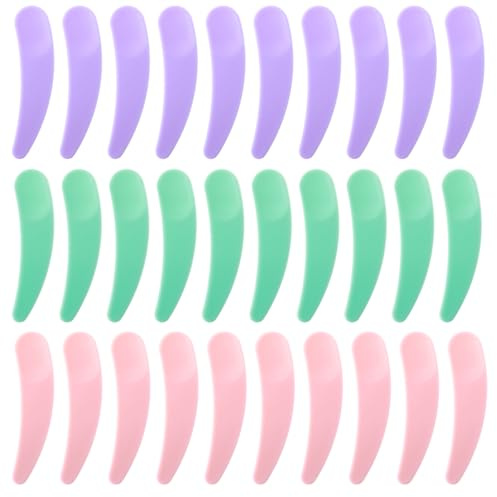 200 Pcs Make Up Spatula Mini Disposable Spatulas Cosmetic Spatula Reusable Skincare Mini Bulk Disposable Plastic Makeup Lotion Multi Colored for Cosmetic Mixing And Sampling