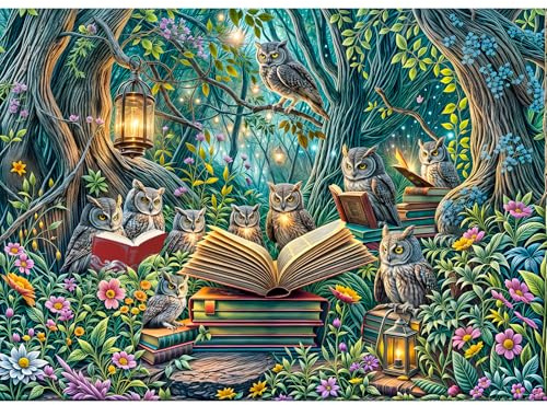 TangComplete - Puzzle 1000 Teile für Erwachsene und Kinder, Unmögliche Herausforderung, Puzzles-Geschenk, Clevere Rätsel, Puzzles Farbenfrohes, Puzzle mit Magische Eule-Motiv